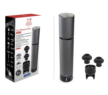 Peugeot Line Preserve Duo pompa per vino e spumante a doppia funzione + 3 tappi