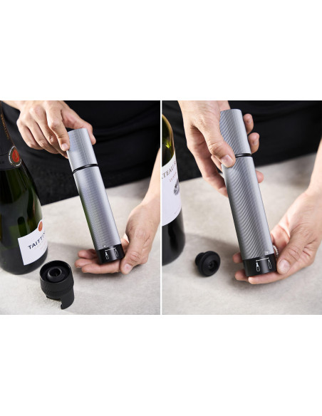 Pompe de Conservation Peugeot Line Preserve Duo double fonction vin & effervescent + 3 stoppers