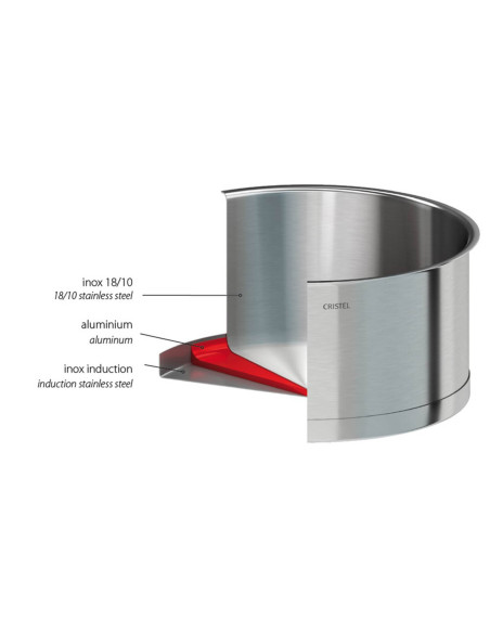 Cristel Strate Casseruola estraibile in acciaio inox 18/10