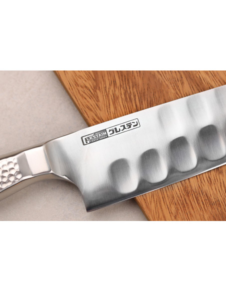 Couteau santoku alvéolé japonais Glestain Home Series 13cm