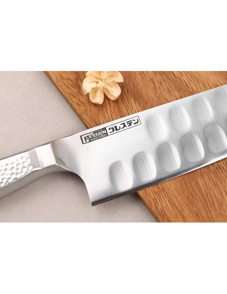 Cuchillo de bolsillo santoku japonés de 17 cm Glestain Home Series