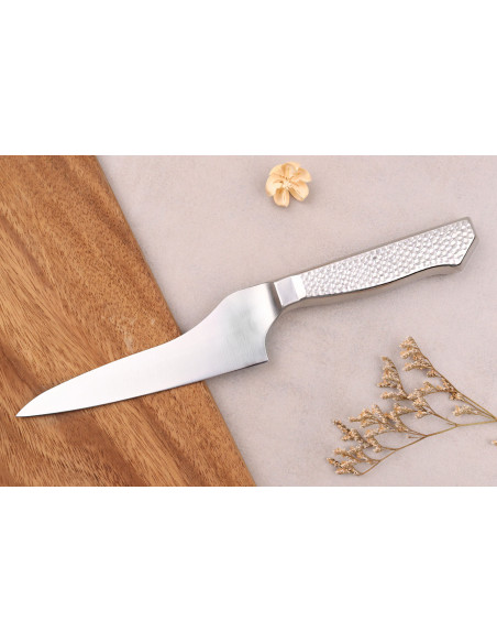 Glestain Home Series Coltello universale giapponese a punta cava da 14 cm con dorso curvo