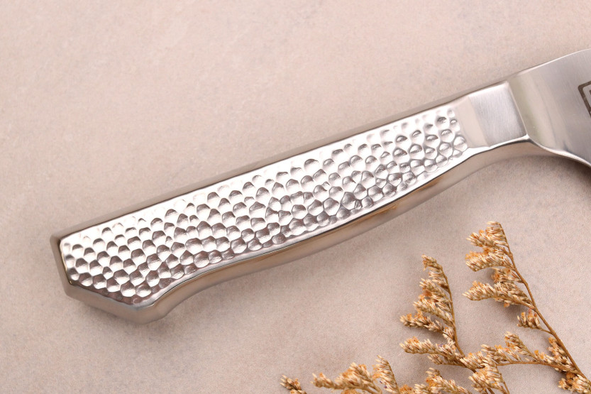 Faca utilitária japonesa de ponta oca de 14 cm com dorso curvo Glestain Home Series
