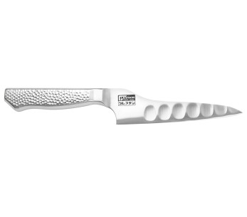Faca utilitária japonesa de ponta oca de 14 cm com dorso curvo Glestain Home Series