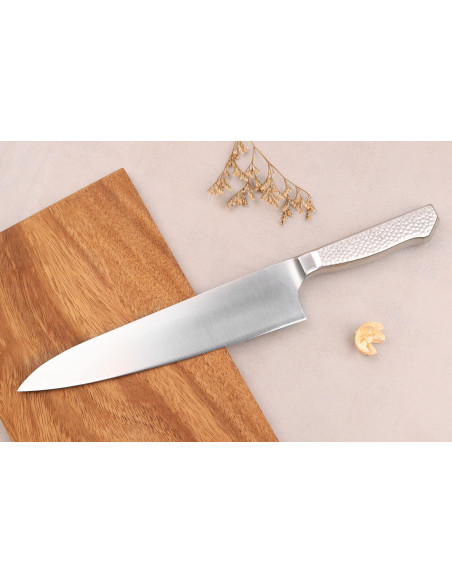 Glestain Home Series Coltello da chef giapponese da 21 cm con punte cave