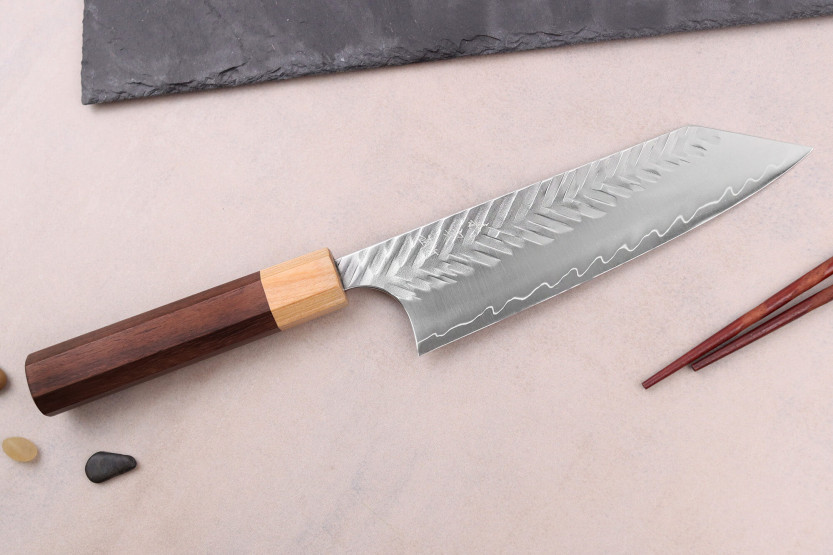16,5 cm Yoshimi Kato SPG Strix V-Tsuchime Coltello bunka giapponese fatto a mano