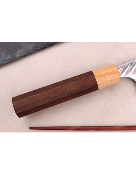 Faca bunka japonesa artesanal Yoshimi Kato SPG Strix V-Tsuchime de 16,5 cm
