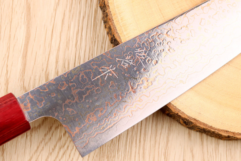 VG10 Rainbow Takeshi Saji 16,5 cm japansk håndlaget bunka-kniv