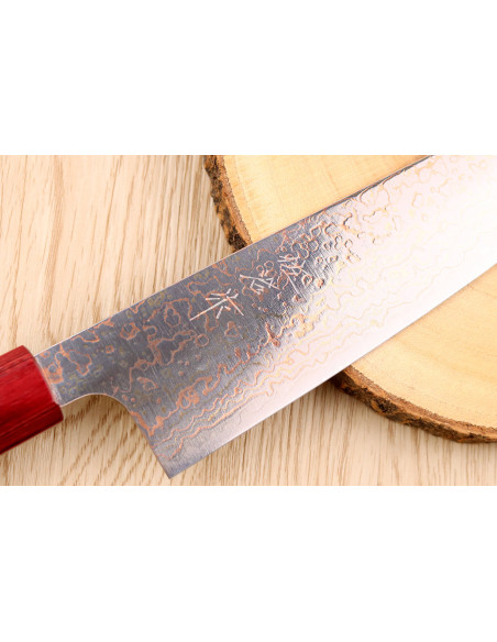 VG10 Rainbow Takeshi Saji 16,5cm japansk handgjord bunkakniv