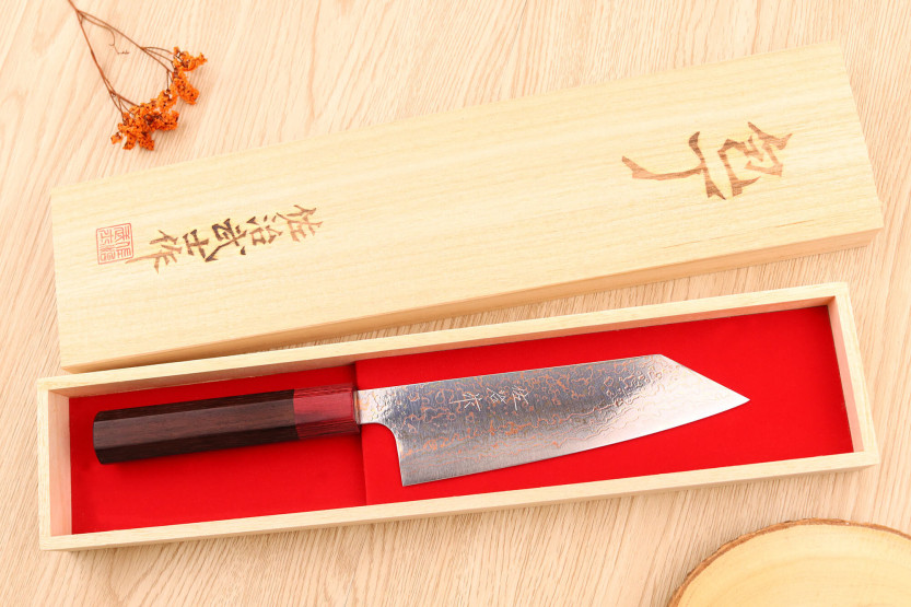 VG10 Rainbow Takeshi Saji 16,5cm japanilainen käsintehty bunka veitsi