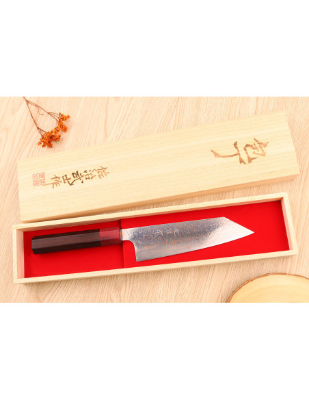 VG10 Rainbow Takeshi Saji 16,5 cm japansk håndlaget bunka-kniv