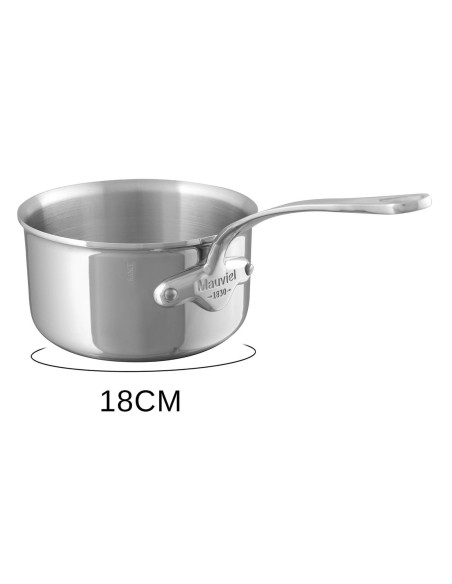 Mauviel M'Urban4 set of 3 cast stainless steel pans with fixed induction-compatible handle