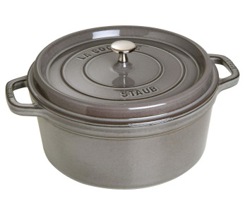 STAUB gietijzeren ronde braadpan, grafietgrijs