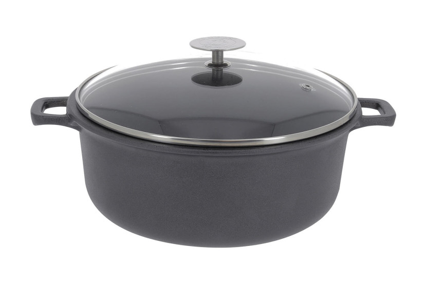 Cazuela de aluminio fundido con tapa de cristal De Buyer Choc Extrême