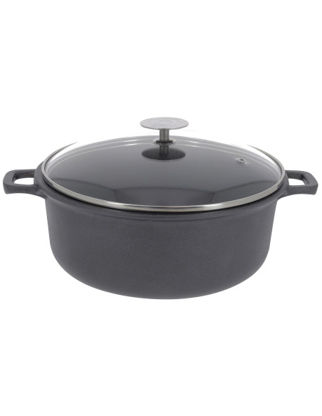 Cazuela de aluminio fundido con tapa de cristal De Buyer Choc Extrême