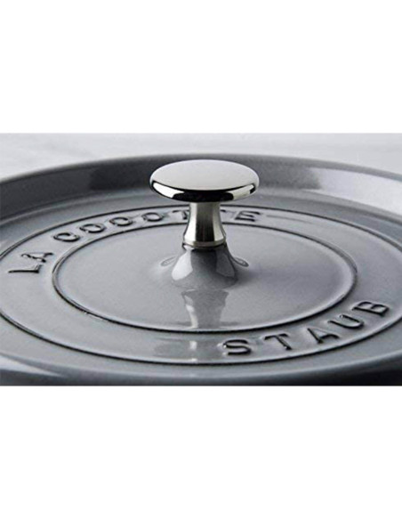 Caçarola oval STAUB em ferro fundido esmaltado cinzento grafite