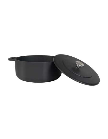 Casseruola in ghisa smaltata nera Combekk Sous-chef Dutch Oven