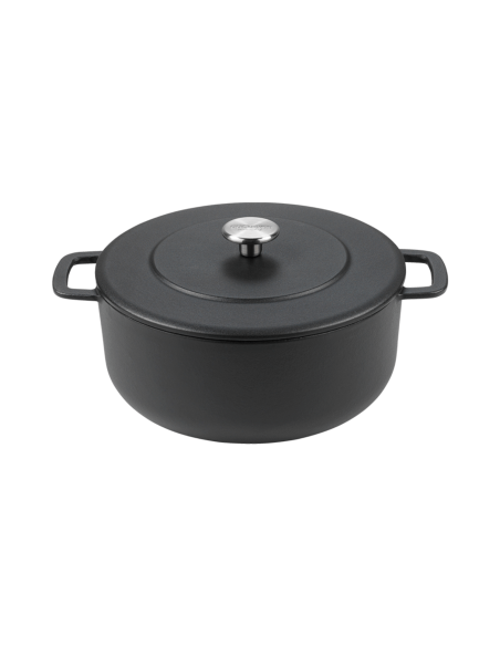 Casseruola in ghisa smaltata nera Combekk Sous-chef Dutch Oven