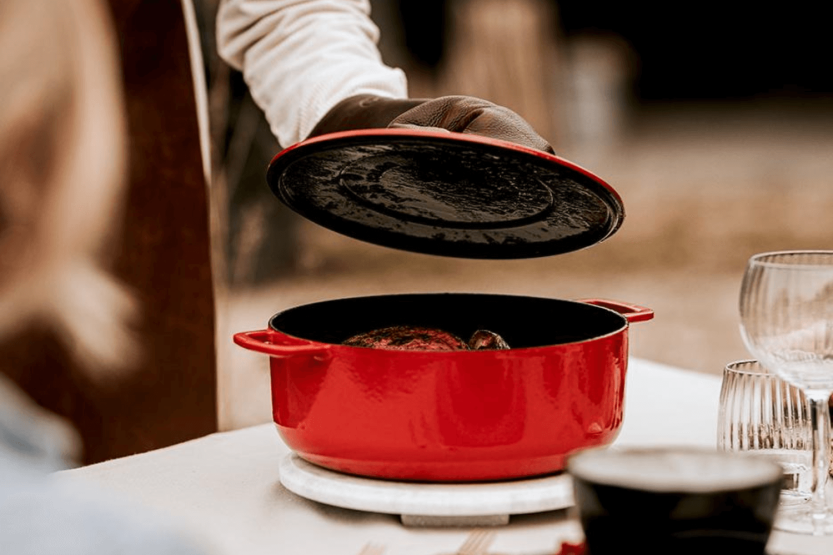 Forno holandês Combekk Sous-chef em ferro fundido esmaltado vermelho