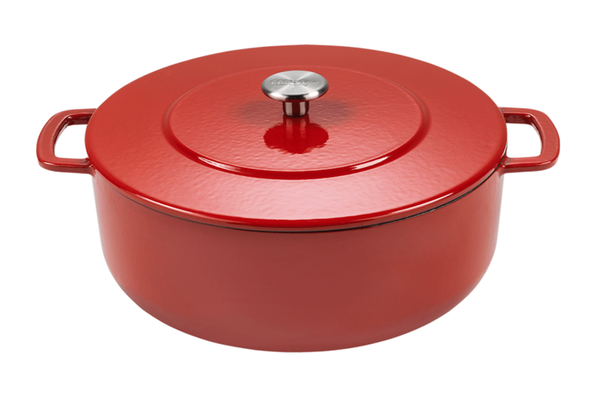 Forno holandês Combekk Sous-chef em ferro fundido esmaltado vermelho