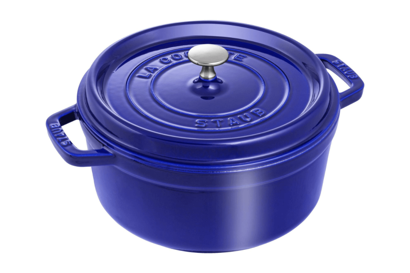 Casseruola rotonda in ghisa smaltata Staub, blu intenso