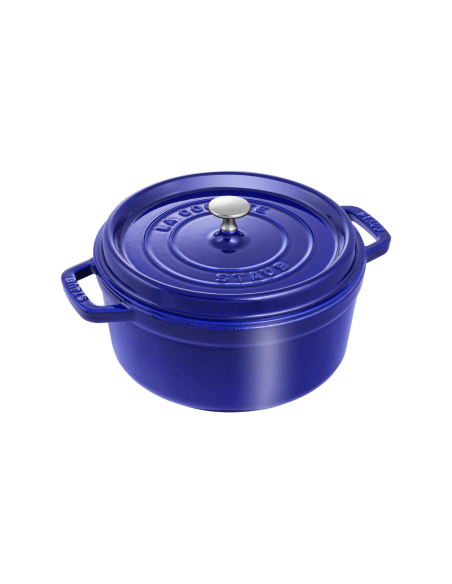 Casseruola rotonda in ghisa smaltata Staub, blu intenso
