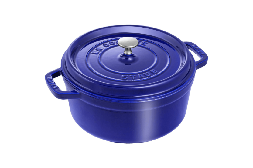 Casseruola rotonda in ghisa smaltata Staub, blu intenso