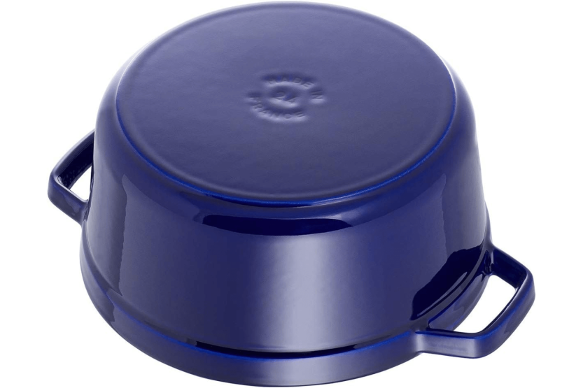 Staub ronde geëmailleerde gietijzeren braadpan, intens blauw