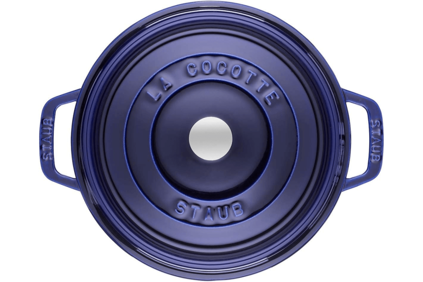 Staub ronde geëmailleerde gietijzeren braadpan, intens blauw