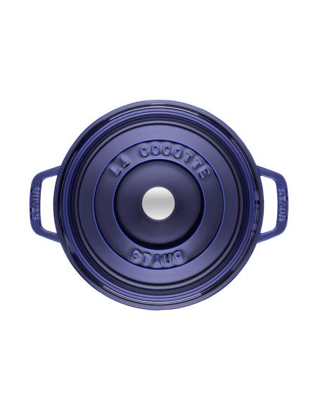 Casseruola rotonda in ghisa smaltata Staub, blu intenso