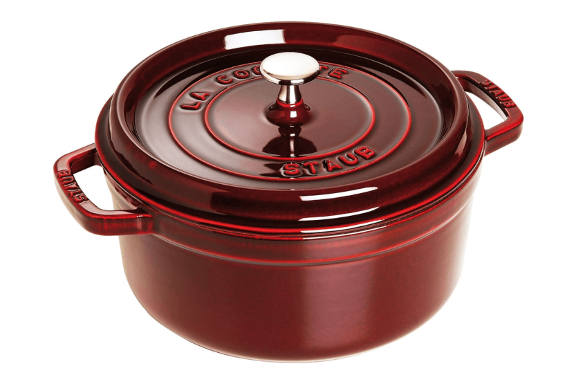 Casseruola rotonda in ghisa Staub, smalto granatina