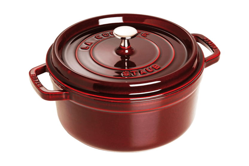 Casseruola rotonda in ghisa Staub, smalto granatina