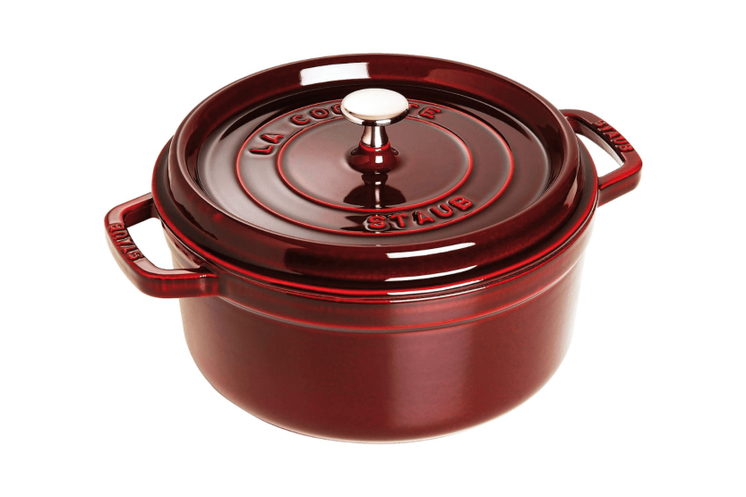 Staub ronde gietijzeren braadpan, grenadine email