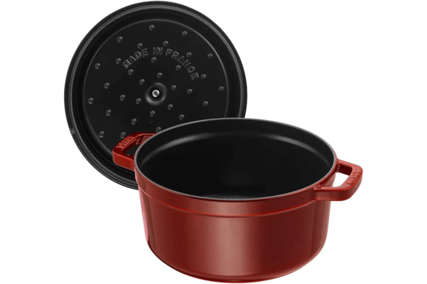 Staub pyöreä valurautapata, grenadiini emali