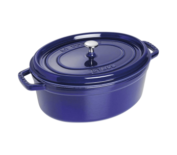 Casseruola ovale in ghisa Staub, smaltata blu profondo 2