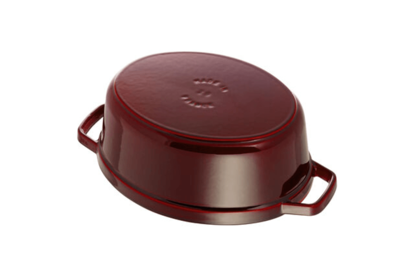 Staub soikea valurautapata, grenadiini emali