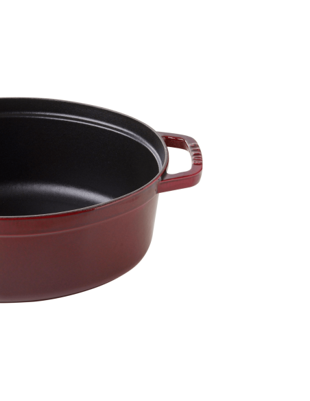 Staub soikea valurautapata, grenadiini emali