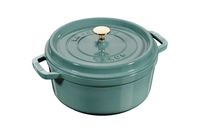 Cacerola redonda de hierro fundido esmaltado Staub Eucalyptus