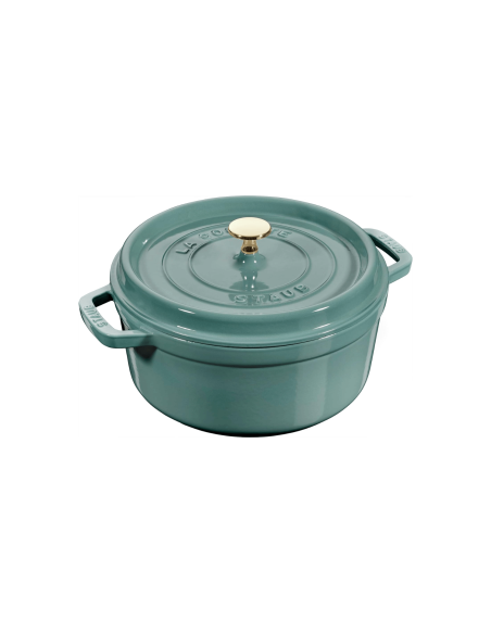 Caçarola redonda de ferro fundido esmaltado Staub Eucalyptus