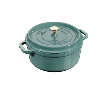 Staub ronde geëmailleerde gietijzeren braadpan Eucalyptus 2