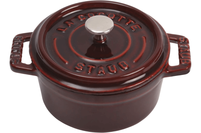 Mini casseruola rotonda in ghisa Staub smaltata granatina 10 cm