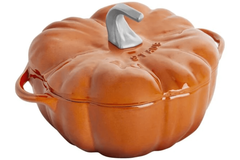 Cocotte Staub pumpa emaljerat gjutjärn orange 24cm