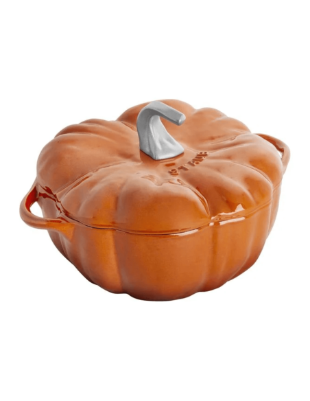 Staub orange emaljeret støbejernsgryde med græskar 24 cm