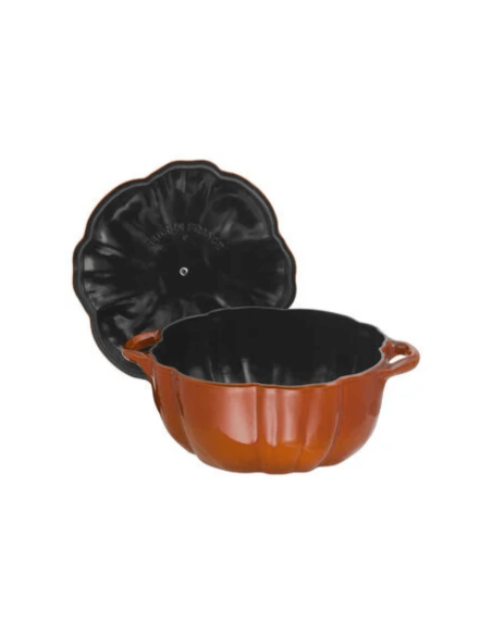 Staub cazuela de calabaza de hierro fundido esmaltada naranja 24cm