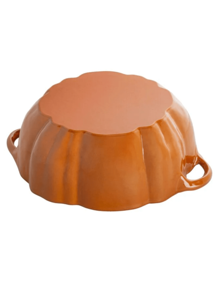 Cocotte Staub pumpkin enamelled cast iron orange 24cm