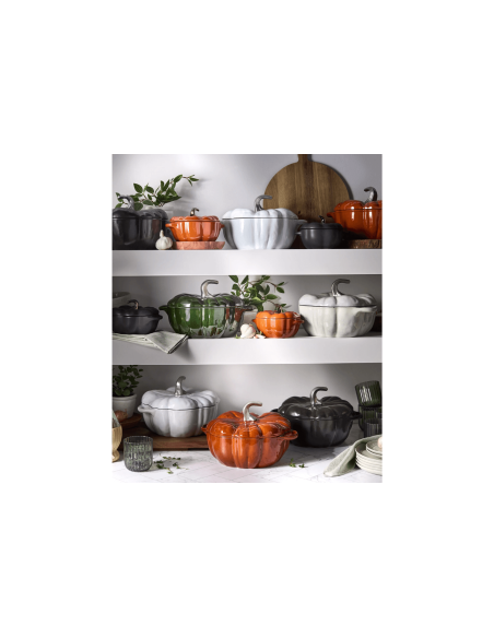 Staub cazuela de calabaza de hierro fundido esmaltada naranja 24cm