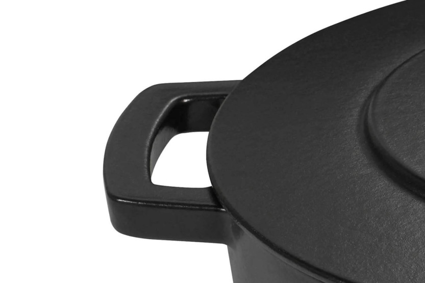 Cocotte Combekk Original Dutch Oven 28cm aus emailliertem Gusseisen recycelt schwarz