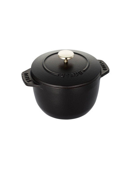 Casseruola in ghisa smaltata nera opaca Staub Gohan per riso e legumi