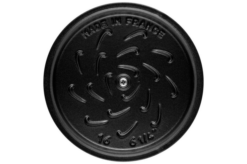 Caçarola de ferro fundido esmaltado Staub Gohan preto mate para arroz e legumes