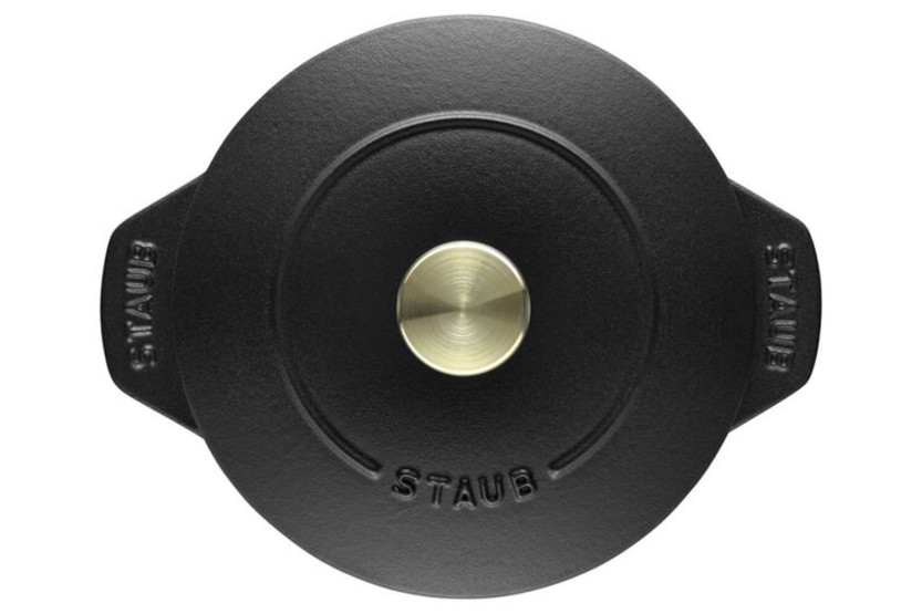 Caçarola de ferro fundido esmaltado Staub Gohan preto mate para arroz e legumes